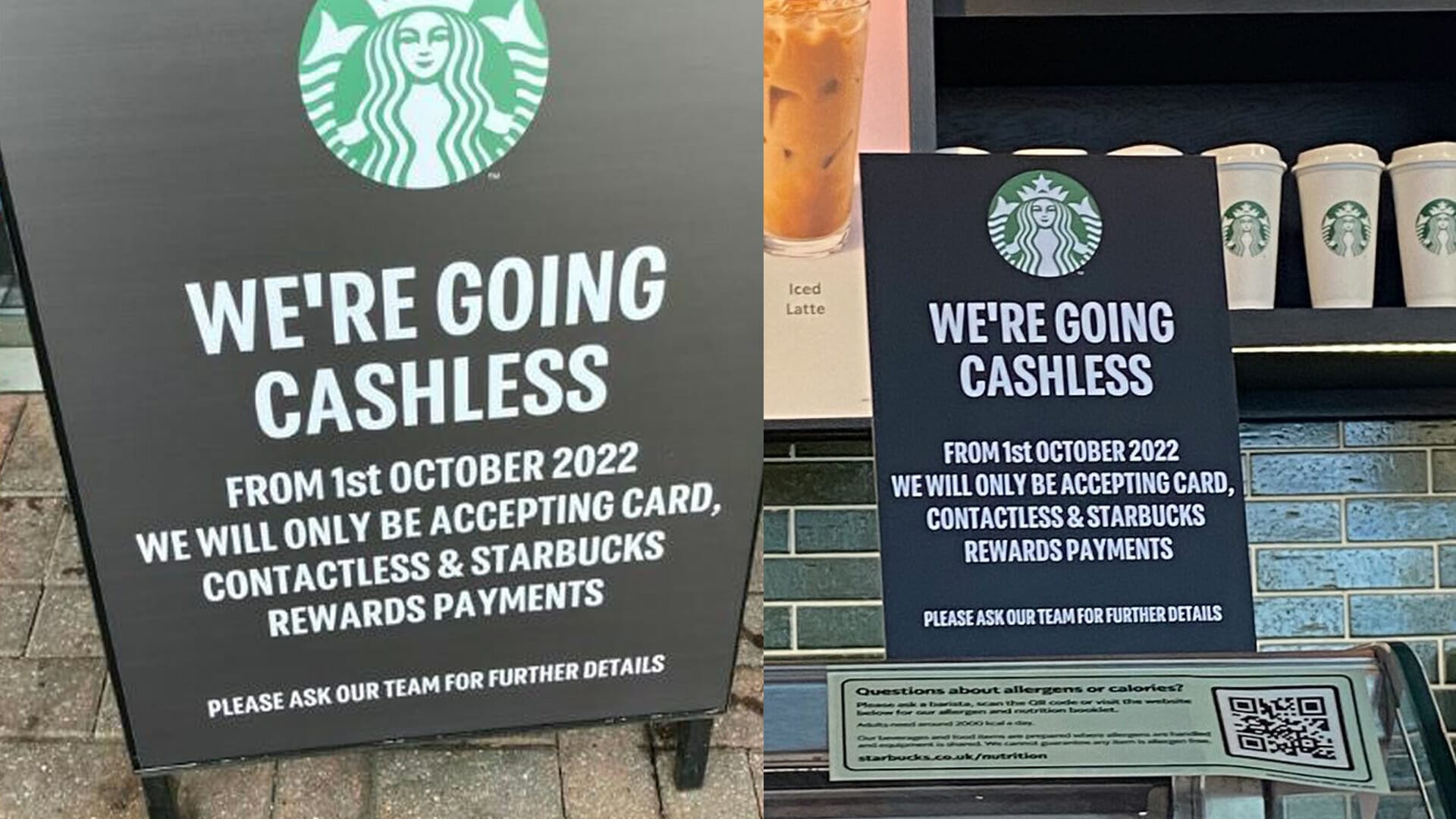 Select Starbucks Locations In The U.K. Will Now Cashless In